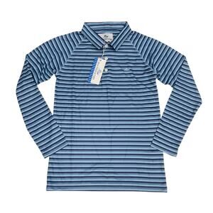 NWT Southbound Size L Blue Stripe Polo